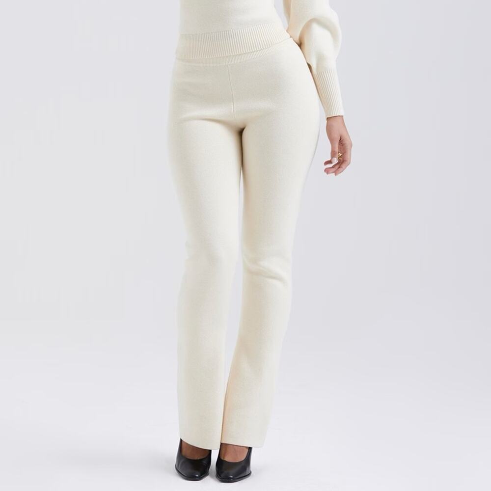 House of CB Nereida Cream Cashmere Blend Trousers XS